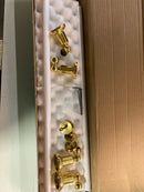 Perrin and Rowe U.6913ULB 24" Shower Door Pull Handle - Unlacquered Brass (Living Finish)