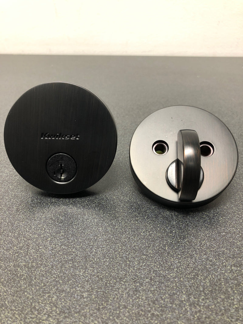 Uptown single cylinder round deadbolt - 258 series with smartkey - boxpack