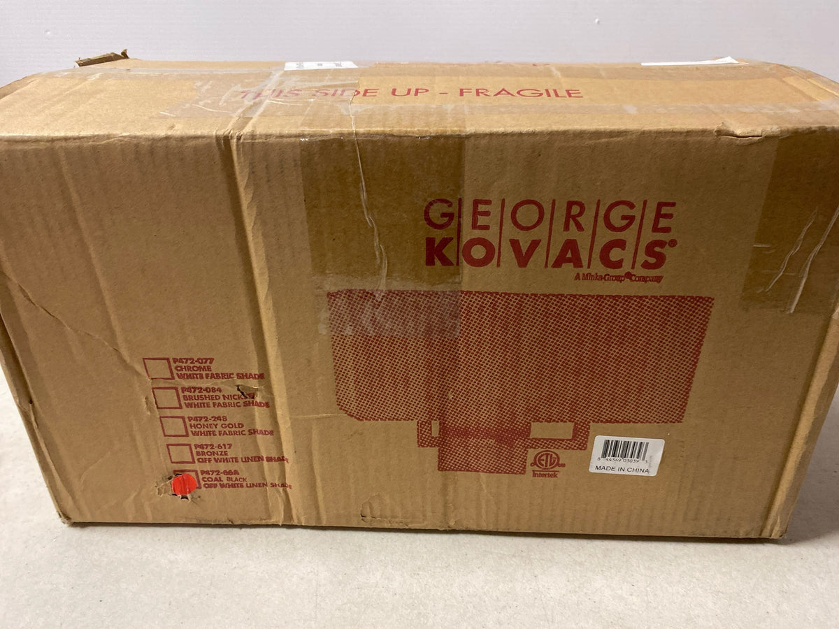 GEORGE KOVACS P472-66A Sconces Two Light Wall Mount, Coal