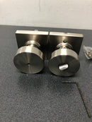Kwikset 730PSKSQT-15 Pismo Privacy Door Knob Set with Square Rose - Satin Nickel