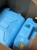 Scepter Portable Food-Grade Water Can with Easy Pour Spout, Blue, 5 Gallon / 20 Liter - Heavy-Duty BPA-Free Plastic Drinking Storage for Camping, Hiking, Hunting, Emergency, Outdoors & Off-Road