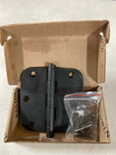 Baldwin 1135112I 3-1/2" Wide Plain Bearing 5/8" Radius Corner Mortise Door Hinge from the Estate Collection - Single Hinge - Venetian Bronze