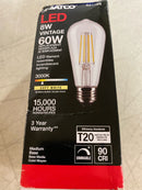 Satco 8 Watt ST19 LED - Clear - Medium base - 90 CRI - 3000K - 120 Volt