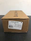 Baldwin PVROUTSR150 Round Privacy Door Knob with Square Rose - Satin Nickel