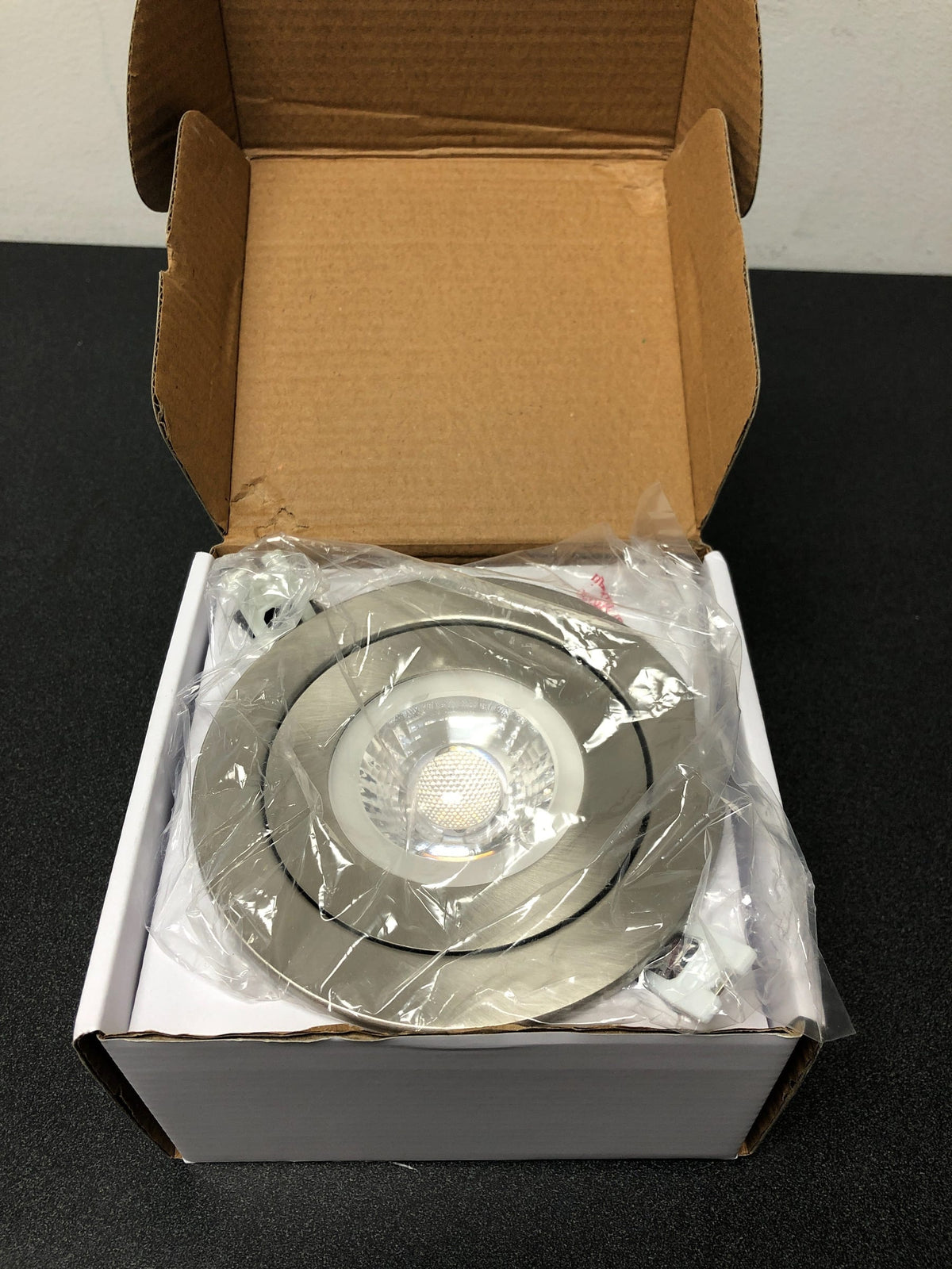 DALS Lighting FGM4-3K-SN Flat Gimbal 4" Adjustable LED Canless Recessed Fixture - 3000K - Satin Nickel