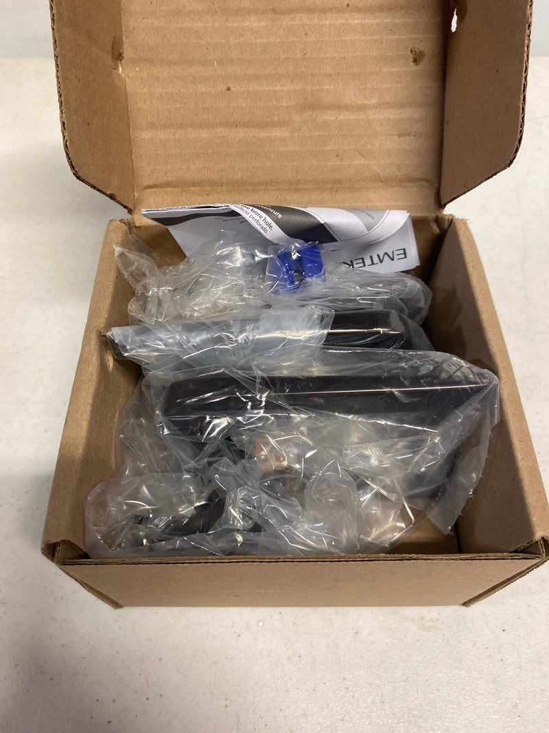 EMTEK Modern Rectangular Rosette Privacy Set with Matching Finish Athena Lever - Choice of Left/Right Handing and 6 Finishes - 5212ATNLHUS10B - Left Handed (LH) - Oil Rubbed Bronze (US10B)