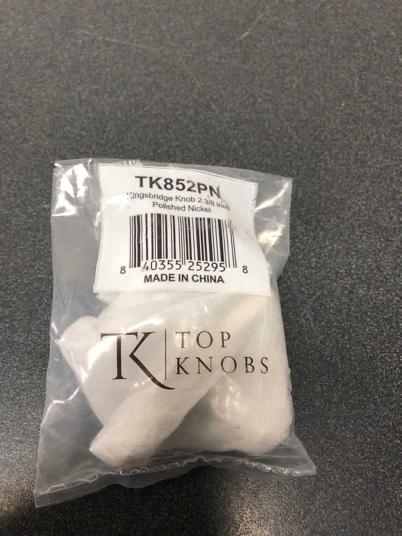 Top Knobs TK852PN Devon 2-3/8 Inch Bar Cabinet Knob - Polished Nickel