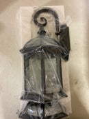 Bel air lighting 4180 BK Wentworth 1-Light Large Black Outdoor Wall Light Fixture with Clear Glass