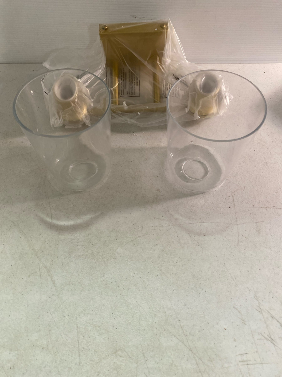 Elegant Lighting LD7310W14BRA Kacey 2 Light 8" Tall Bathroom Sconce - Brass / Clear