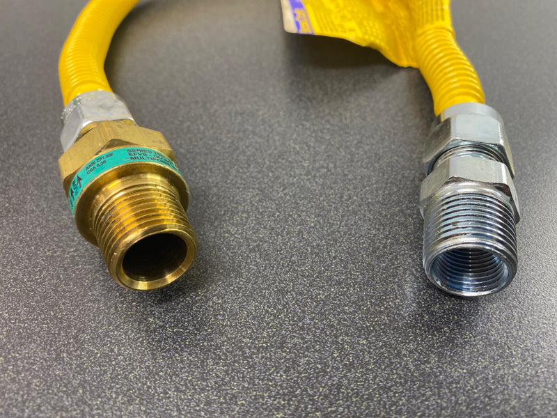 BRASS CRAFT CSSD44R-60P ProCoat Stainless Steel Straight Gas Connector with Excess Flow Valve
