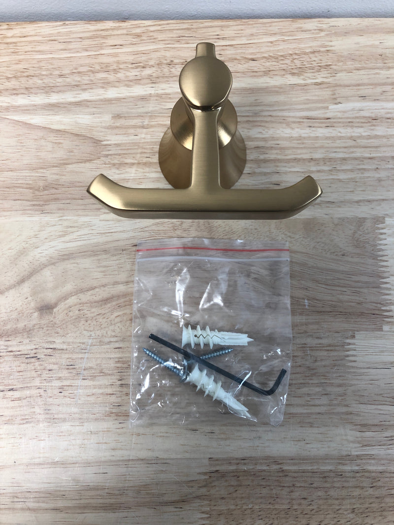 Moen YB0303BG Flara Double Robe Hook - Brushed Gold