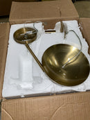 Craftmade Gaze 14" Clear Glass 1 Light Pendant with Cord, Satin Brass, 56893-SB
