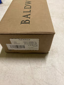 Baldwin PVCRYTSR190 Crystal Privacy Door Knob with Square Rose - Satin Black