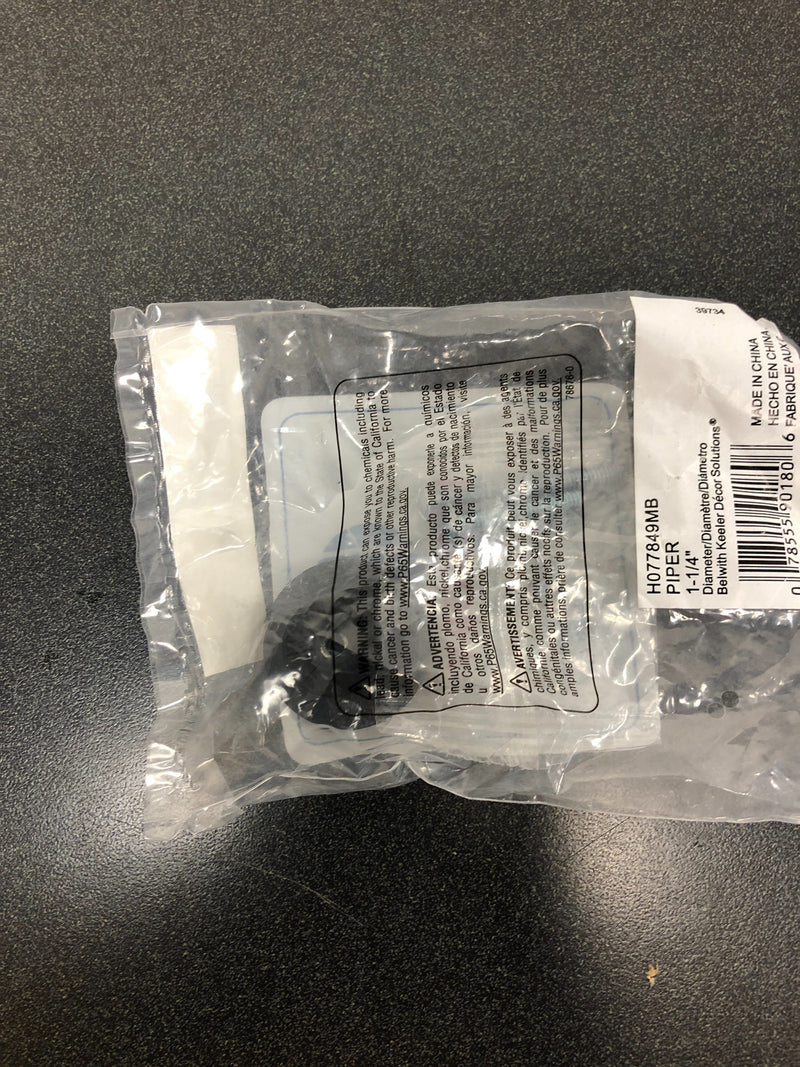 Hickory Hardware H077849MB Piper 1-1/4" Wide Modern Industrial Stacked Edge Round Cabinet Knob / Drawer Knob - Matte Black