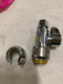 SharkBite Max 1/2 x 3/8 Inch Compression Straight Stop Valve, Quarter Turn, Push to Connect Brass Plumbing Fitting, PEX Pipe, Copper, CPVC, PE-RT, HDPE, UR23037