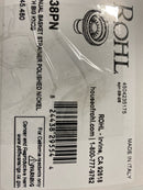 Rohl 738PN 3 1/2" Basket Strainer without remote pop-up - Polished Nickel
