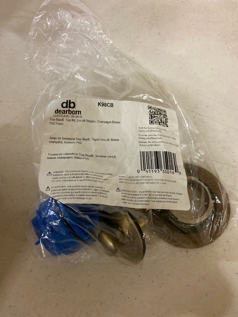 Dearborn K98 True Blue 1-1/2" Tub Drain Kit - - Bronze