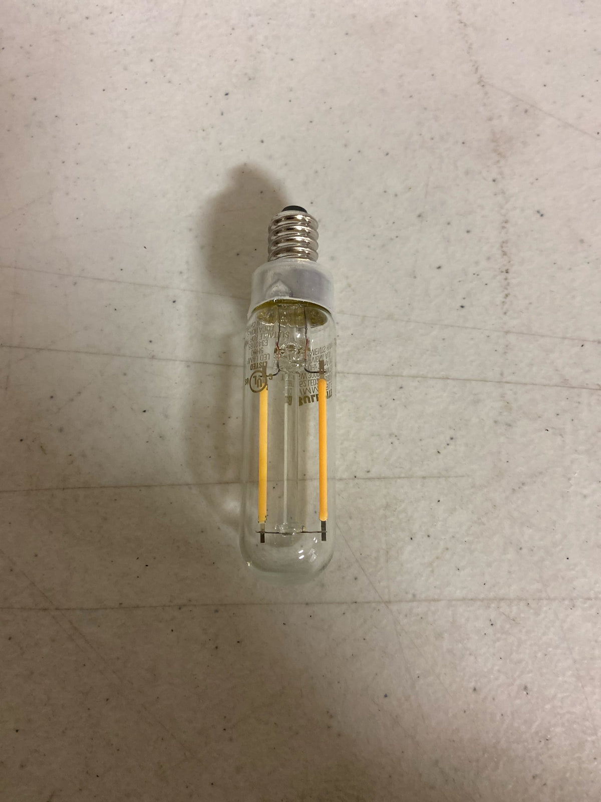 Bulbrite 776952 LED Filament T6 Light Bulb, 2.5W 3000K Soft White, E12 Candelabra Base, Dimmable