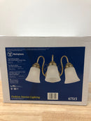 Westinghouse 67515 3 Light 16.5" Wide Bathroom Fixture with Frosted Glass - Oyster Bronze