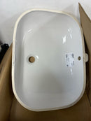 Duravit 0338560000 D-Code 22" Rectangular Ceramic Undermount Bathroom Sink with Overflow - White