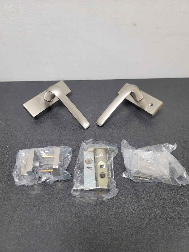 Emtek 520SPNUS15 Spencer Privacy Door Lever Set from the Brass Modern Collection - Satin Nickel