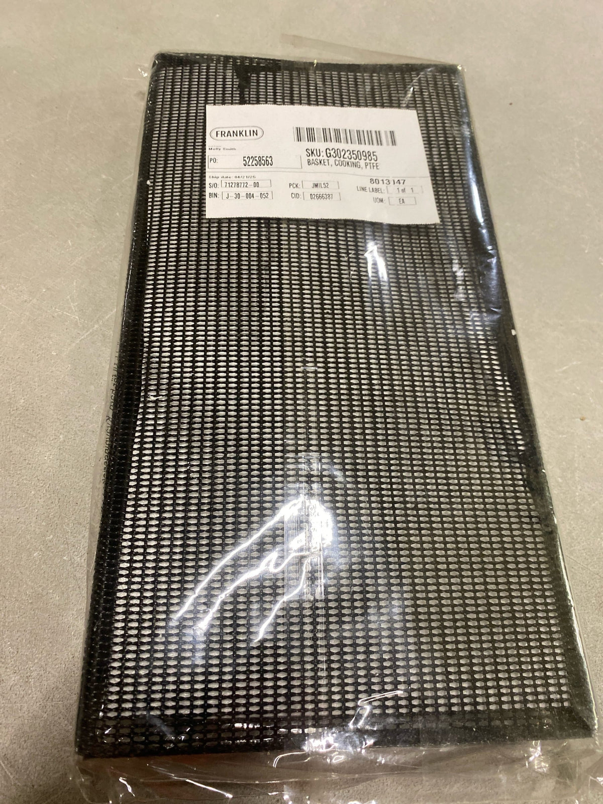 6" x 12" PTFE Fine Mesh Oven Basket for Turbo Chef, Merrychef, and Amana (Replaces SB10)