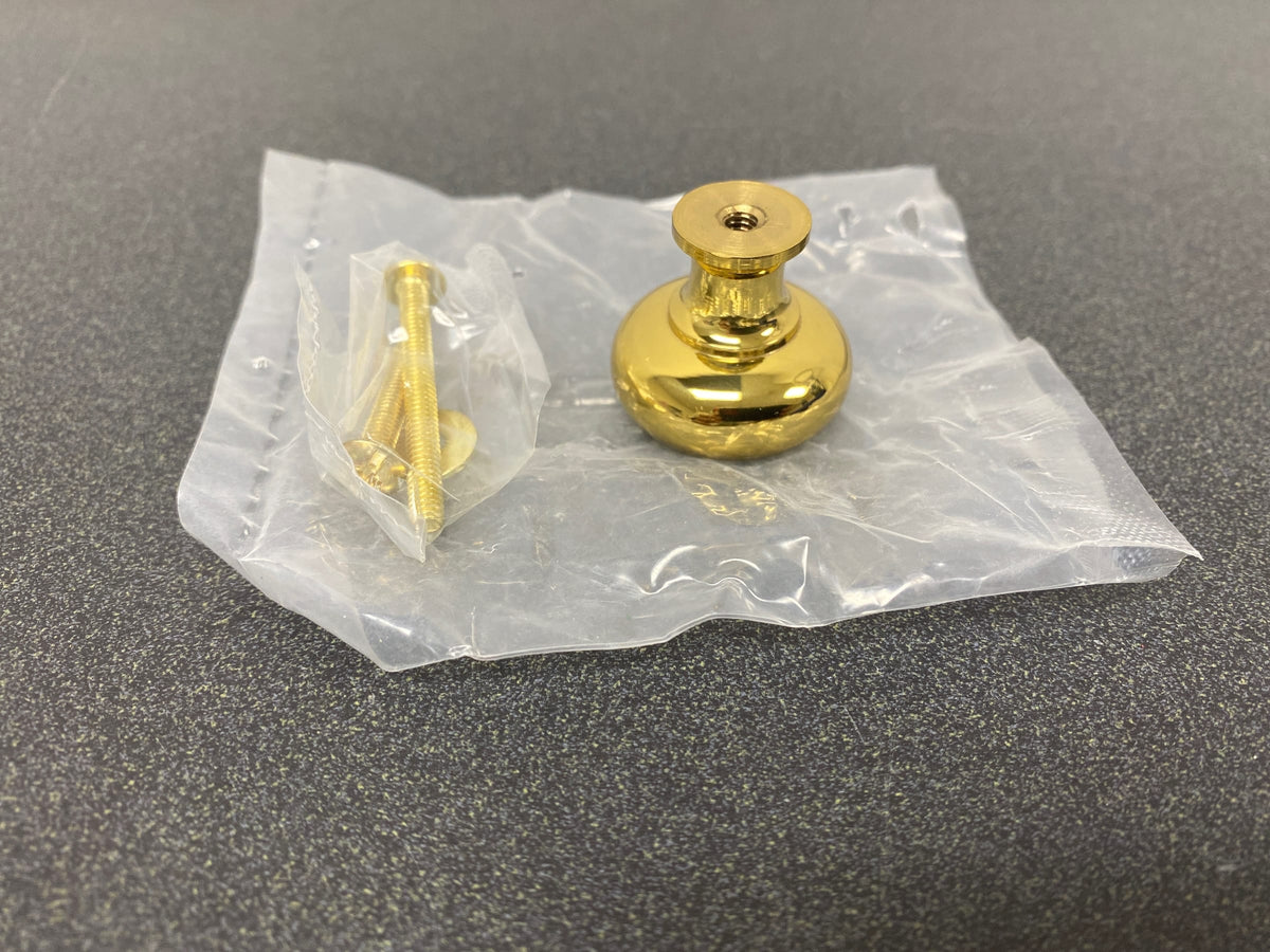 Century .01-12505-3 Maryland 1-3/16 Inch Mushroom Cabinet Knob - Polished Brass