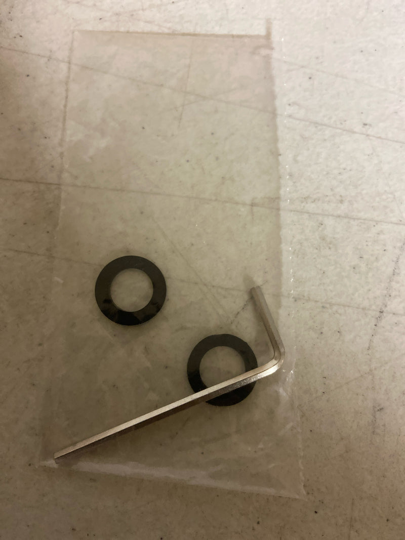 Viaggio CLOMLTCLO_DD Motivo Solid Brass Non-Turning Two-Sided Dummy Door Knob Set with Circolo Brass Knob and Leather Rosette - Satin Brass