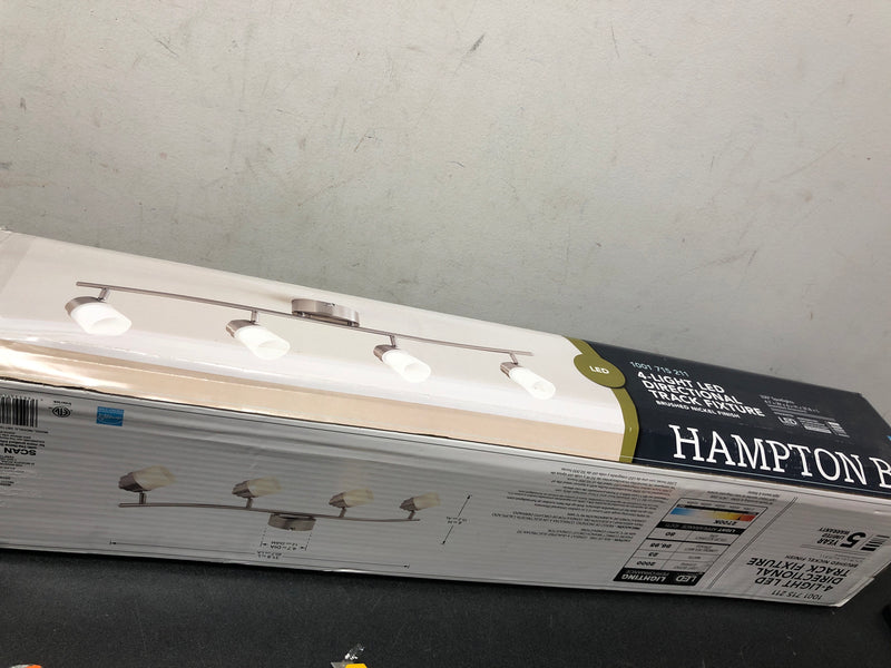 Hampton bay HBT102527B-35 2.6 ft. 4-Light Brushed Nickel Integrated LED Fixed Track Lighting Kit