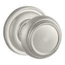 Baldwin FDTRATRR150 Traditional Non-Turning Two-Sided Dummy Door Knob Set with Round Rose - Satin Nickel