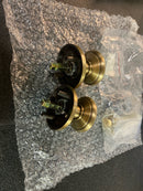 Grandeur 820240 Circulaire Solid Brass Rose Privacy Door Knob Set with Circulaire Knob and 2-3/8" Backset - Vintage Brass