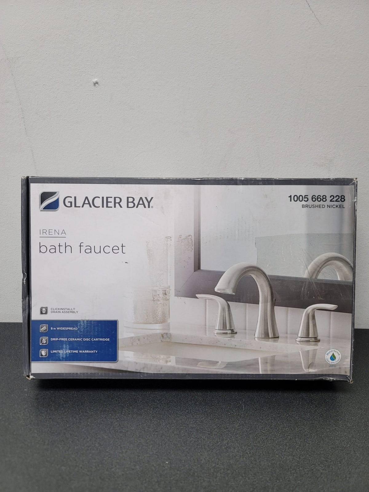 Glacier bay FW6AC027BNV Irena 8 in. Widespread 2-Handle Bathroom Faucet in Brushed Nickel