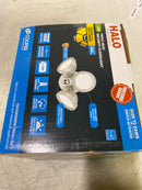 HALO TGS 27-Watt, White, Dusk to Dawn Sensor, Outdoor Integrated LED Flood Light with Round Triple Head, 4000K, 3000 Lumens