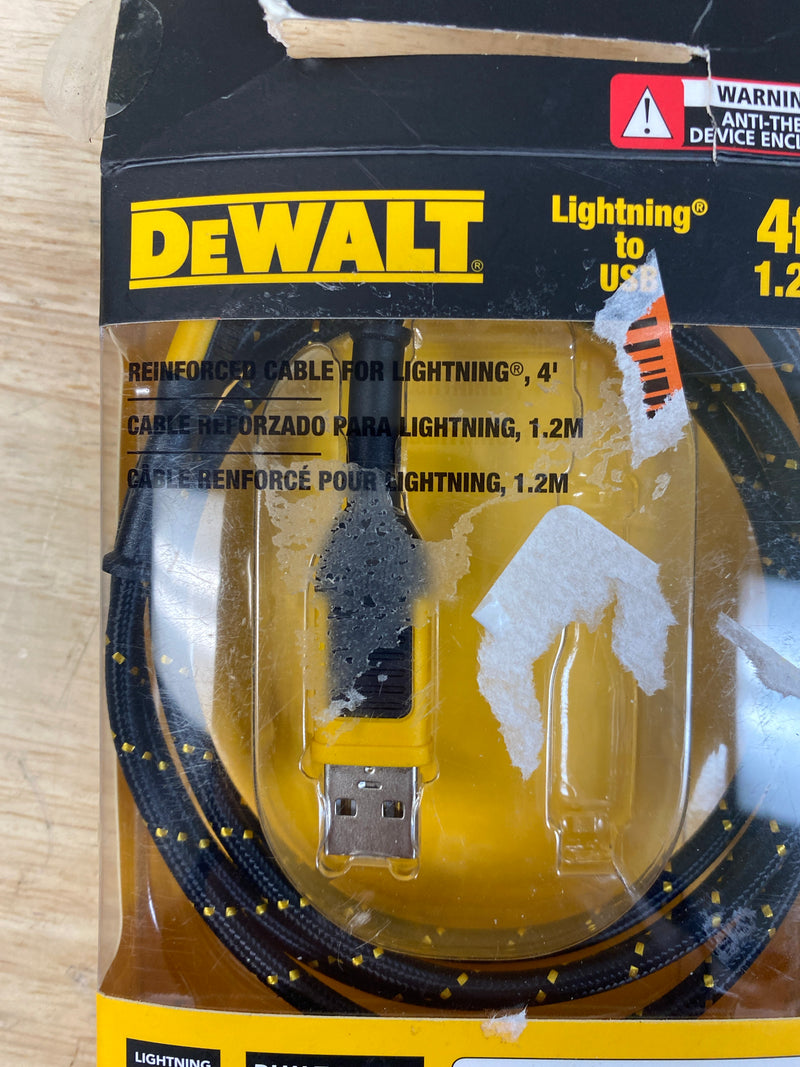 Dewalt 131 1359 DW3 DW Reinforced Braided Cable for Lightning 4 ft.