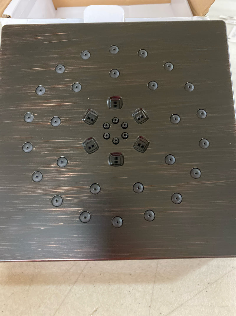 Delta 52484-RB Universal Showering UltraSoak 7-13/16" Square 1.75 GPM Multi Function Rain Shower Head with Touch Clean and H2Okinetic Technology - Venetian Bronze