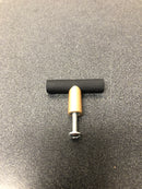 Alno A2902-CHP/MB Vita Bella 1-3/4" Modern Knurled Industrial "T" Bar Designer Cabinet Knob / Drawer Bar Knob - Champagne / Matte Black