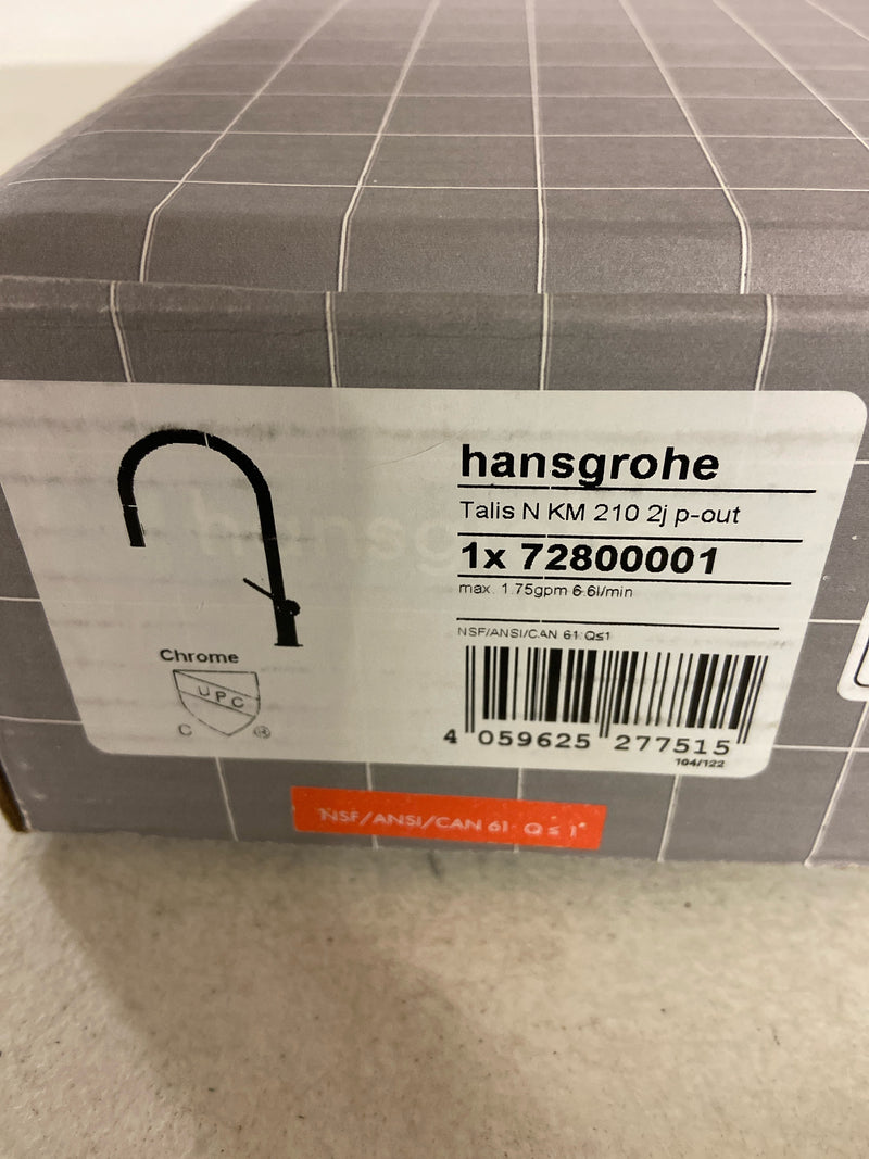 hansgrohe Talis N Chrome High Arc Kitchen Faucet, Kitchen Faucets with Pull Down Sprayer, Faucet for Kitchen Sink, Magnetic Docking Spray Head, Chrome 72800001