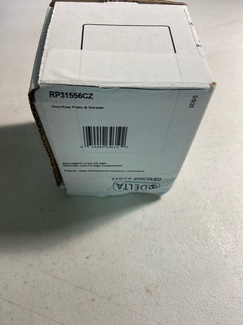 Delta RP31556CZ Replacement Overflow Plate with Screws - Champagne Bronze