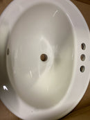 Kohler K-2196-4-96 Pennington 20-1/4" Drop In Bathroom Sink with 3 Holes Drilled and Overflow - Biscuit