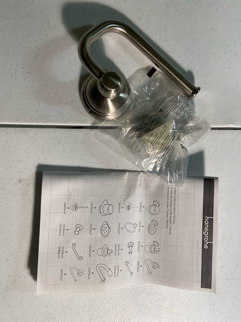 Hansgrohe 06093820 C Accessories Tissue Holder - Brushed Nickel