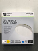 Commercial electric 54663141 7 in. White Round Closet Light LED Flush Mount Ceiling Light 810 Lumens 4000K Bright White Bathroom Light Laundry Room