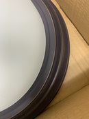 Progress Lighting P3925-20ET Dome 13" Wide 2 Light Flush Mount Ceiling Fixture with Bowl Shade - Antique Bronze