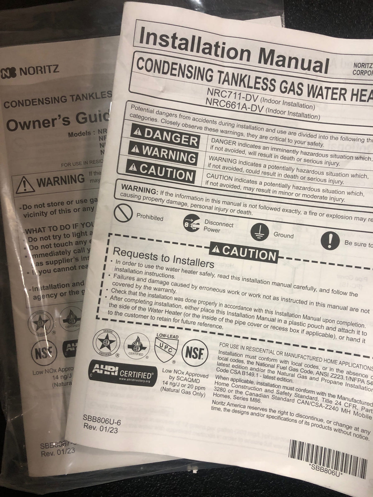 Noritz NRC711-DV-LP 7.1 GPM 157000 BTU 120 Volt Residential Liquid Propane Tankless Water Heater with Direct Vent Exhaust - Liquid Propane
