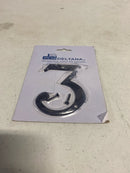 Deltana RN4-3U10B 4" Solid Brass Traditional House Number -