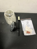 Elegant Lighting LD6004W6BK Mel 15" Wall Sconce with Linen Shade - Black