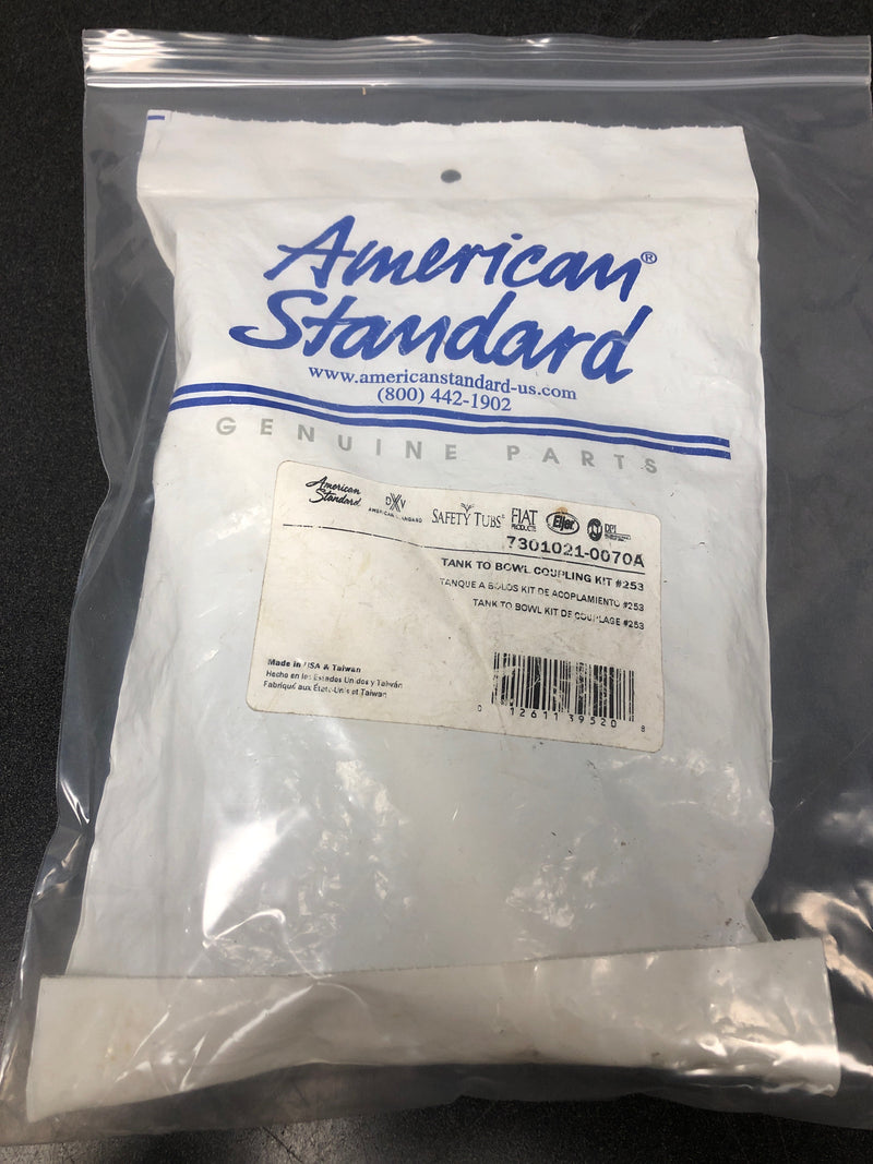 American standard 7301021-0070A Tank-to-Bowl Coupling Kit for Cadet 3 Toilet