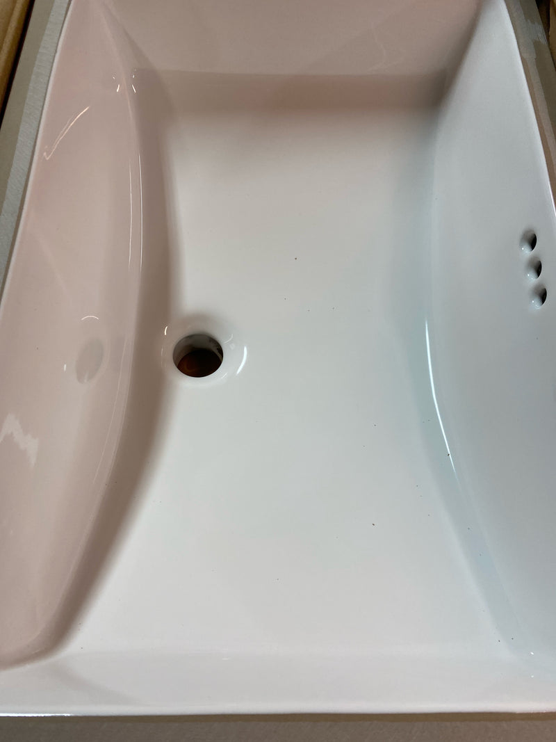 Signature Hardware Myers 21" Vitreous China Undermount Bathroom Sink - Glazed Underside