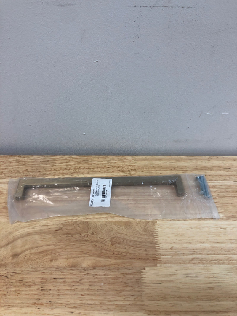 Emtek 86709US4 Warwick 10 Inch Center to Center Handle Cabinet Pull from the Modern Rectangular Collection - Satin Brass