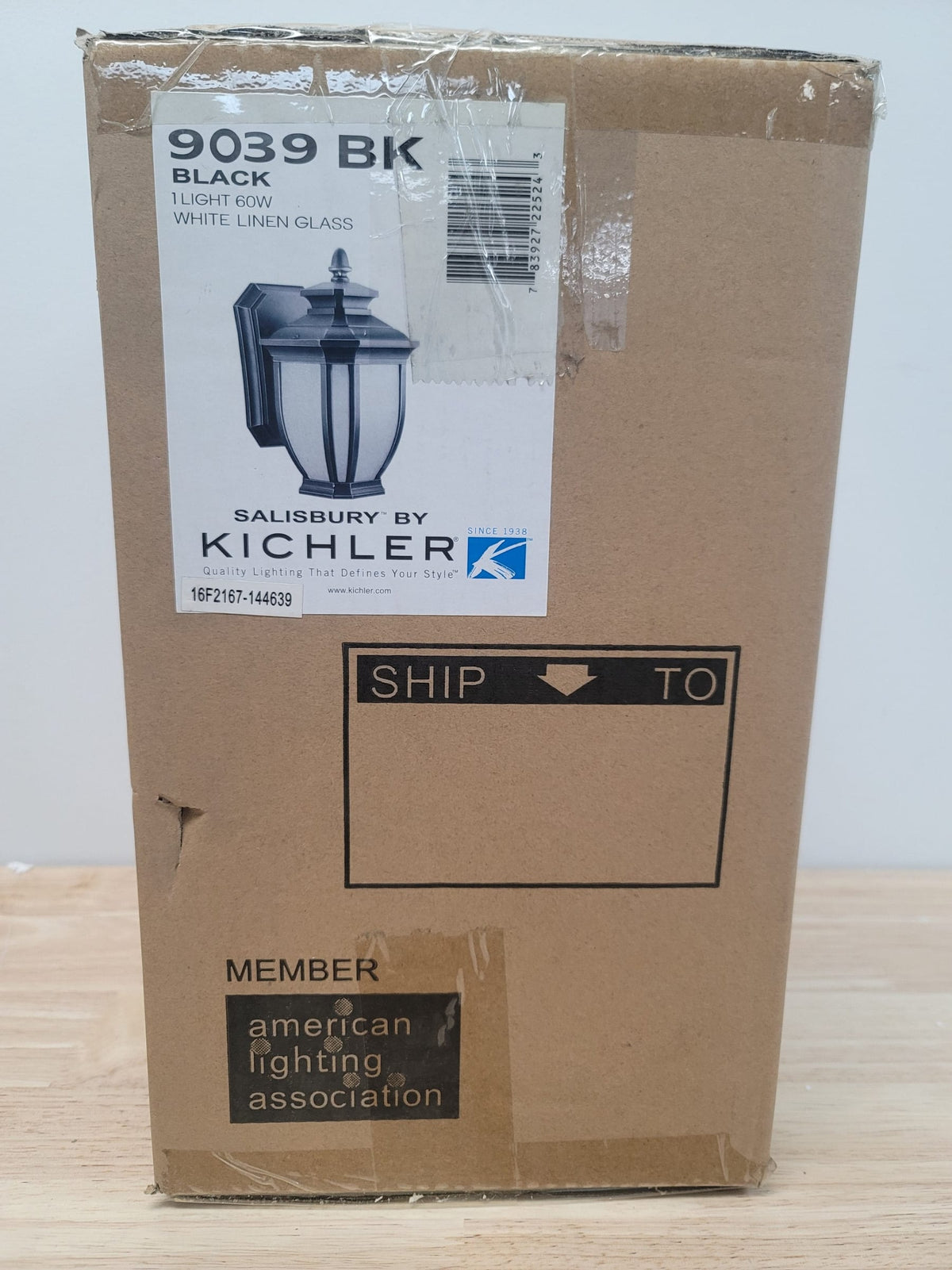 Kichler 9039BK Salisbury Collection 1 Light 10" Outdoor Wall Light - Black