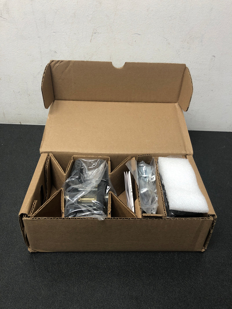 Baldwin PSTUBCFR190 Tube Passage Door Lever Set with 5 Inch Rectangle Rose from the Reserve Collection - Satin Black